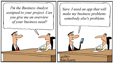 Humor - Cartoon: Business Analysis Can Be a Tough Job